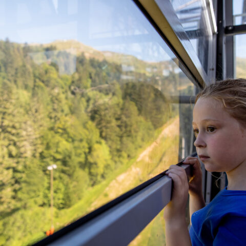 Téléphérique au Lioran en été