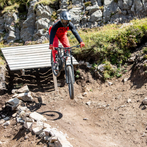 VTT de descente au Lioran en été
